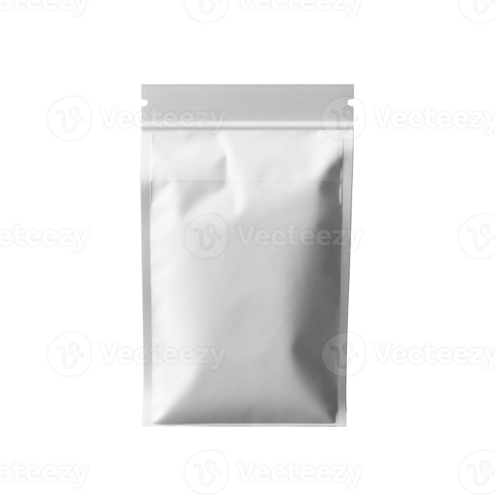 Blank white craft sachet paper mockup on transparent background, created with png
