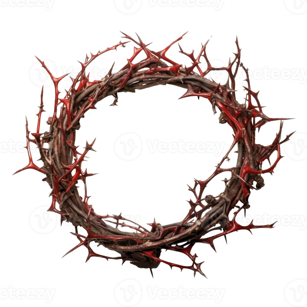 Crown of thorns isolated on transparent background, created with generative AI png