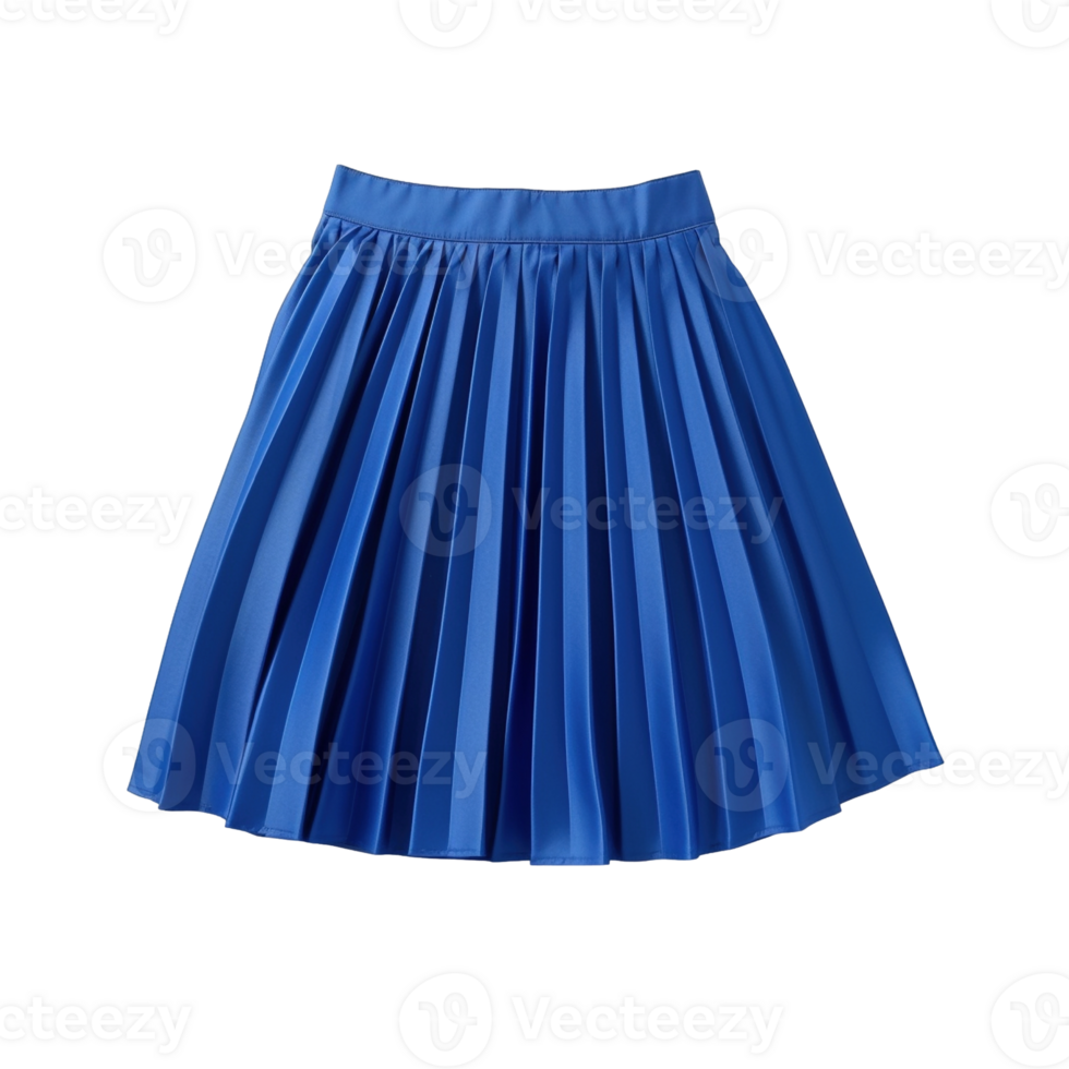 Blue school uniform skirt isolated on transparent background, created with generative AI png