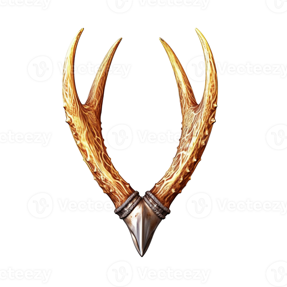 Animal horns iisolated on transparent background, created with generative AI png
