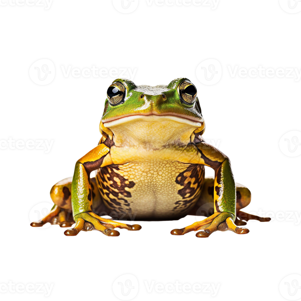 Frog isolated on transparent background, created with generative AI png