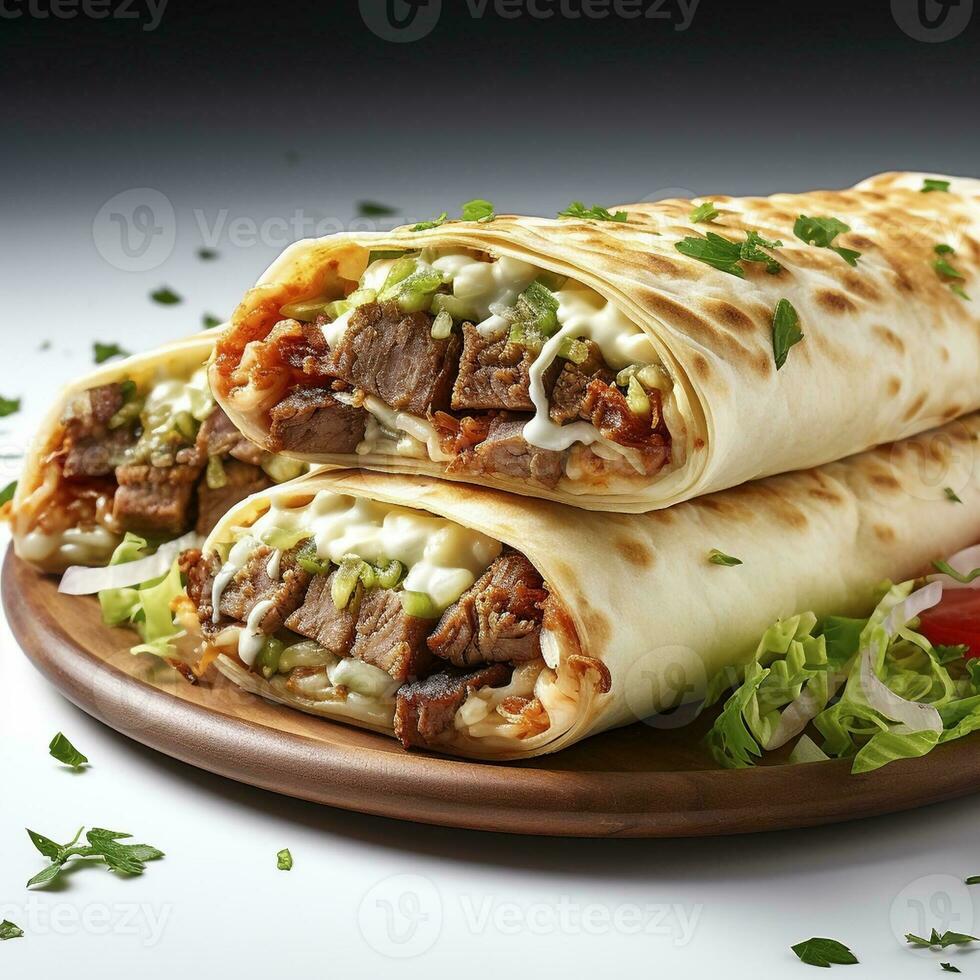 shawarma sándwich, creado con generativo ai foto