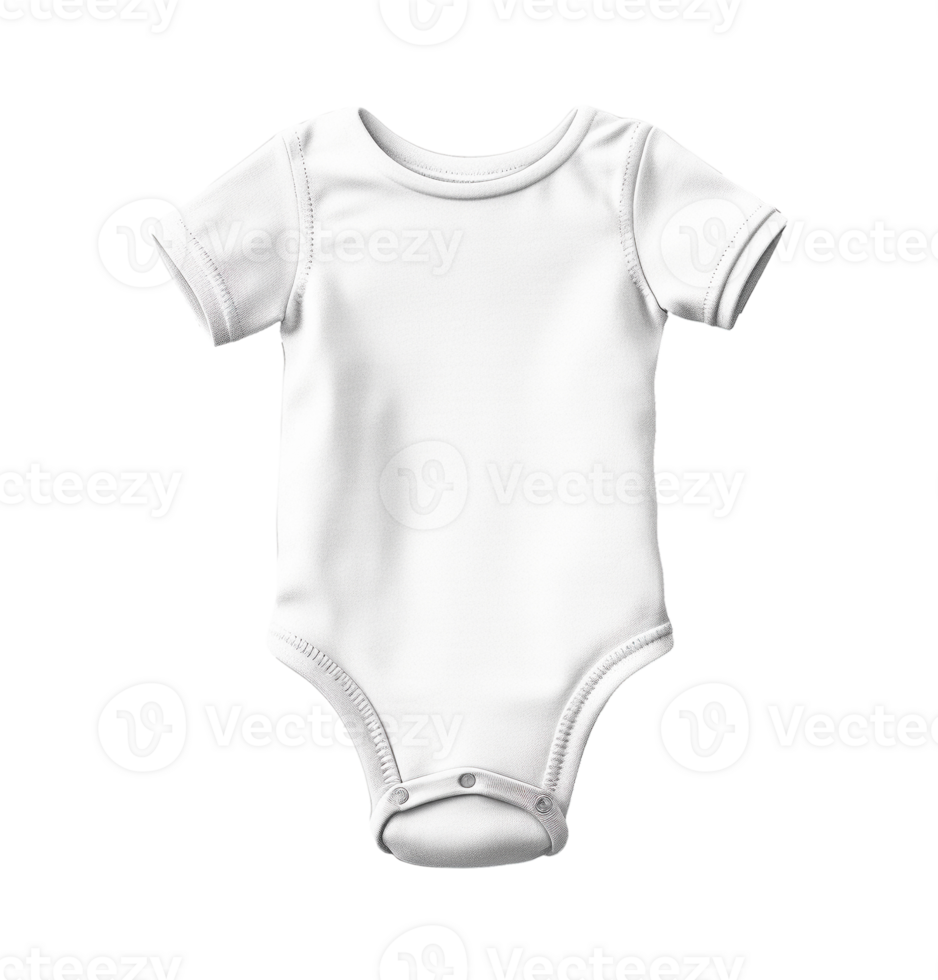 Blank white bodysuit isolated on transparent background, created with generative AI png