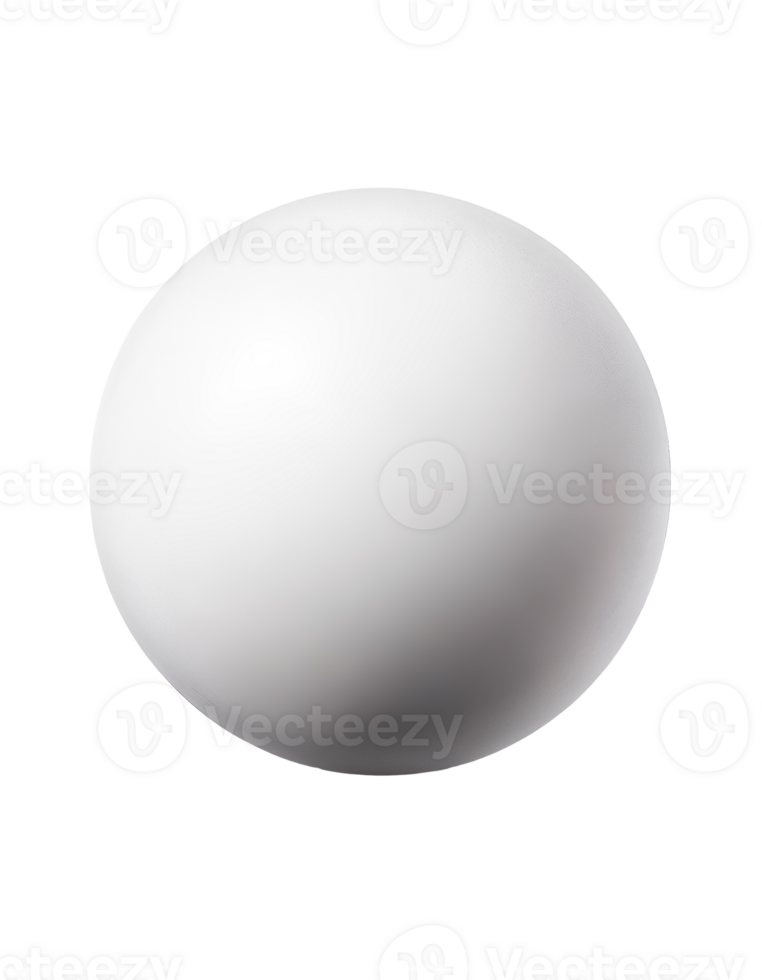 White ball isolated on transparent background, created with generative AI png