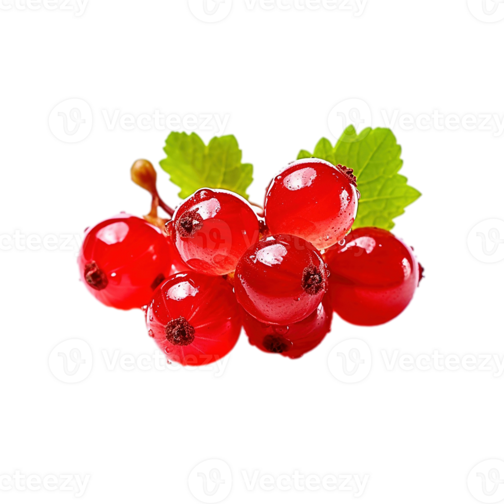 Red currant isolated on transparent background, created with generative AI png