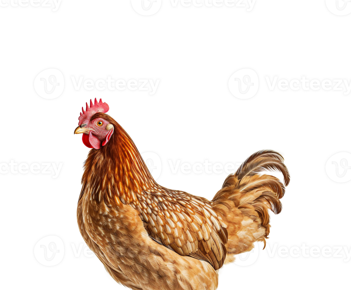 Chicken isolated on transparent background, created with generative AI png