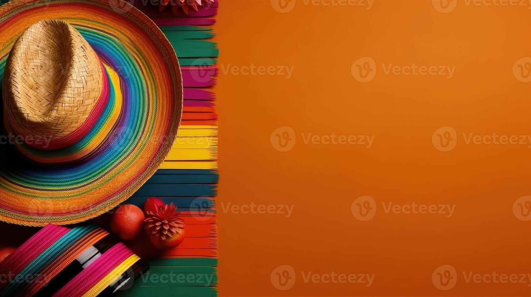 Background banner design for Cinco De Mayo, photo