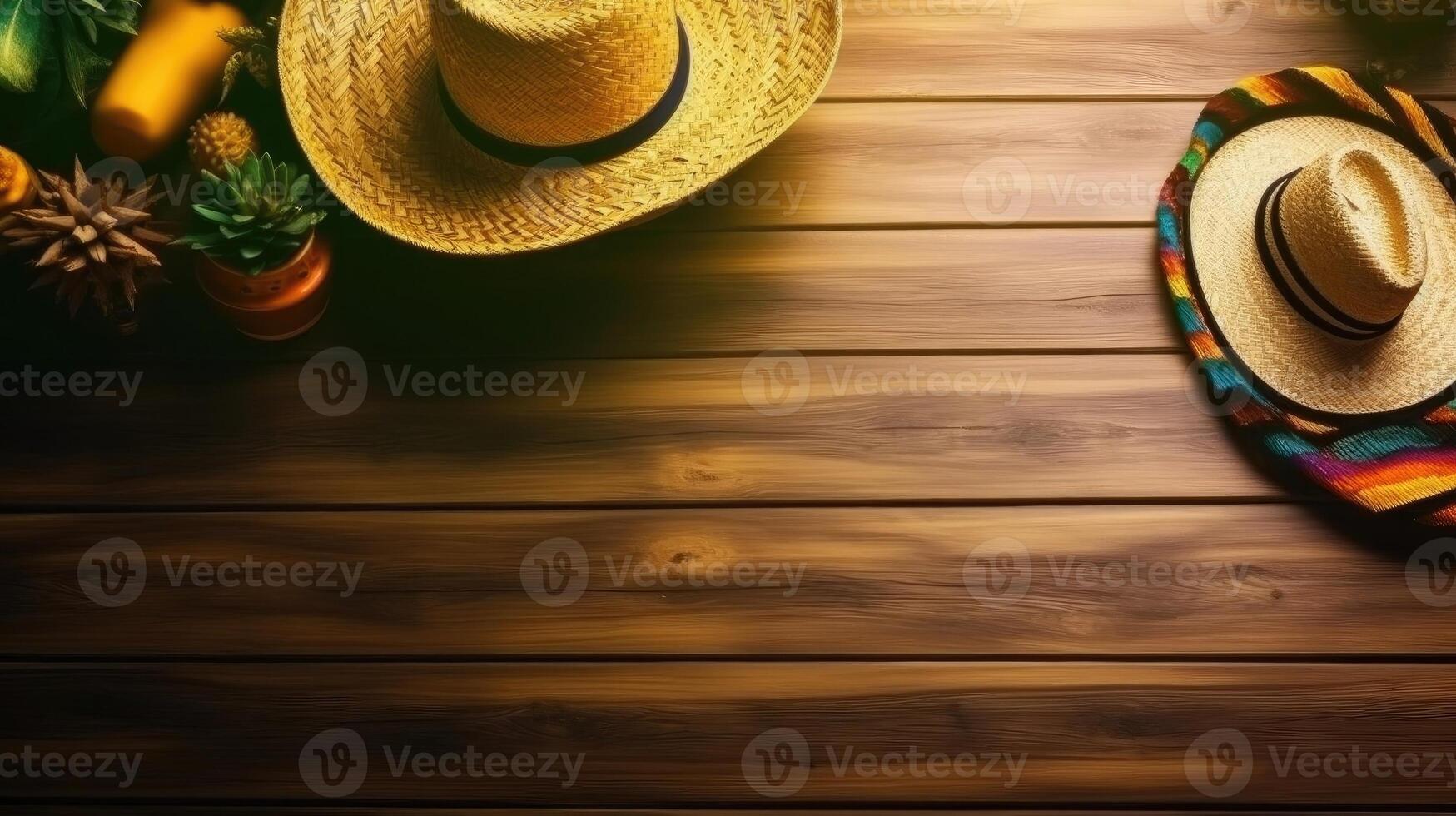 Top View concept design of Cinco De Mayo banner background, photo