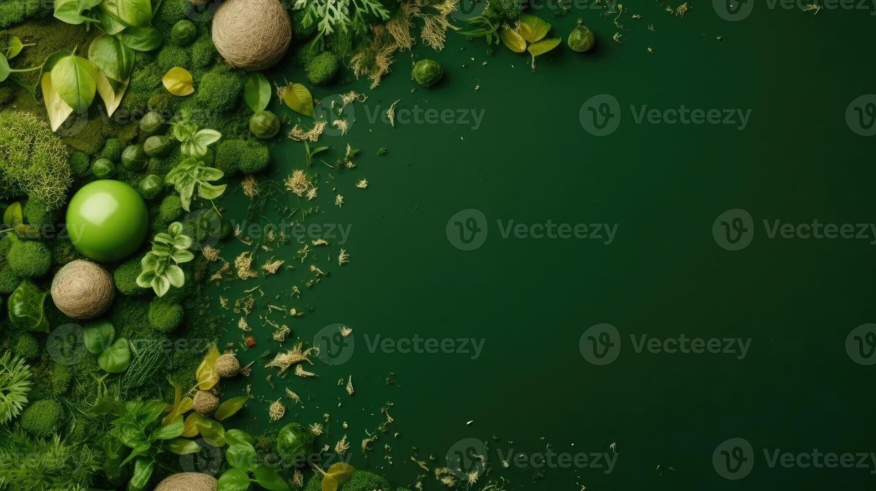 Top View concept design of Earth Day banner background, AI Generative photo