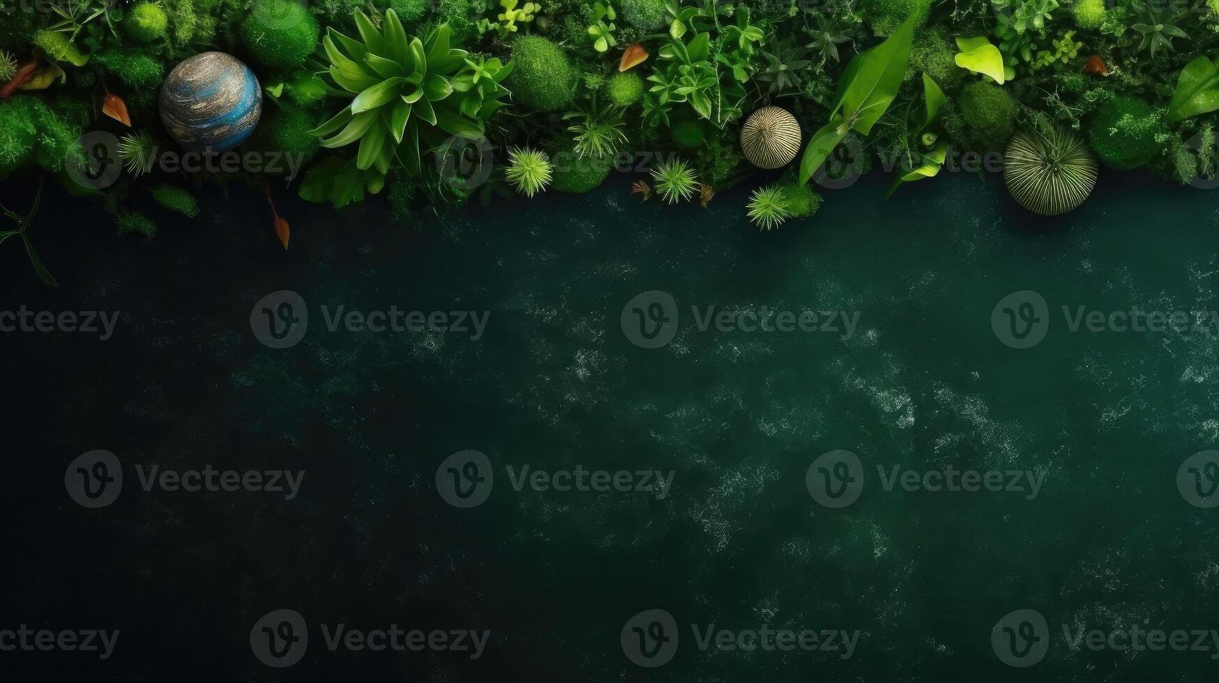 Background design sale banner for Earth Day with rock and plant seeds, photo