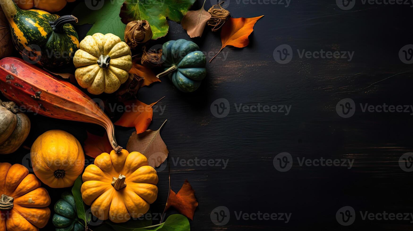 Thanksgiving Day banner design with pastel background, photo
