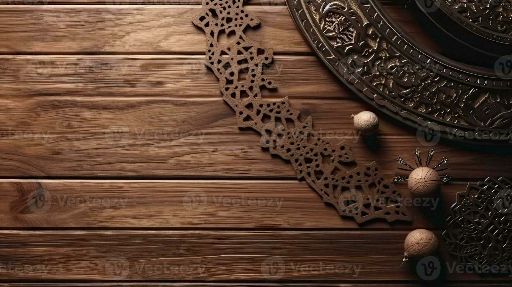 Ramadan Sale Banner background concept design with perfect ornament and view, AI Generative photo