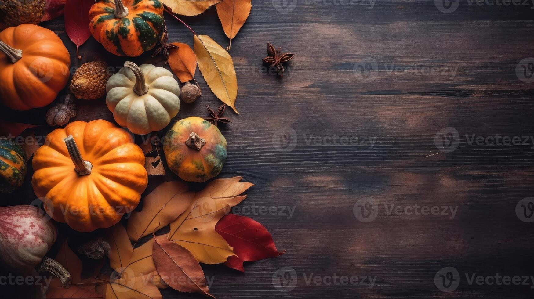Background of Thanksgiving day banner design, photo