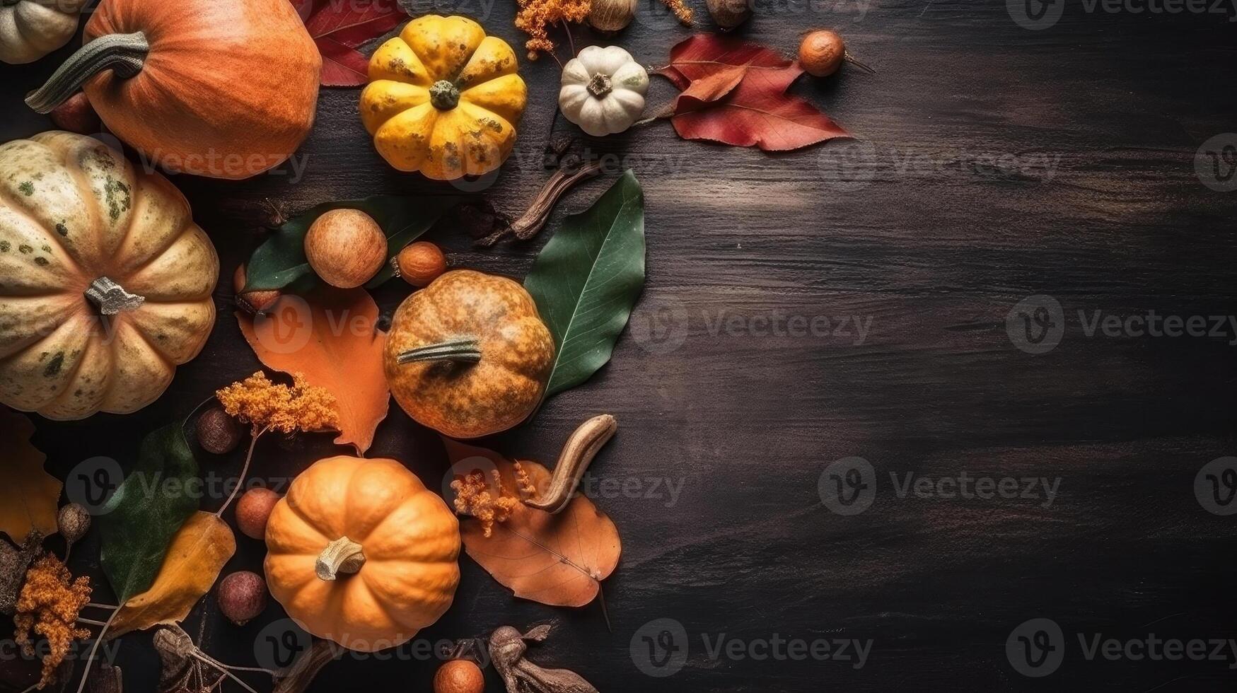 Background of Thanksgiving day banner design, photo