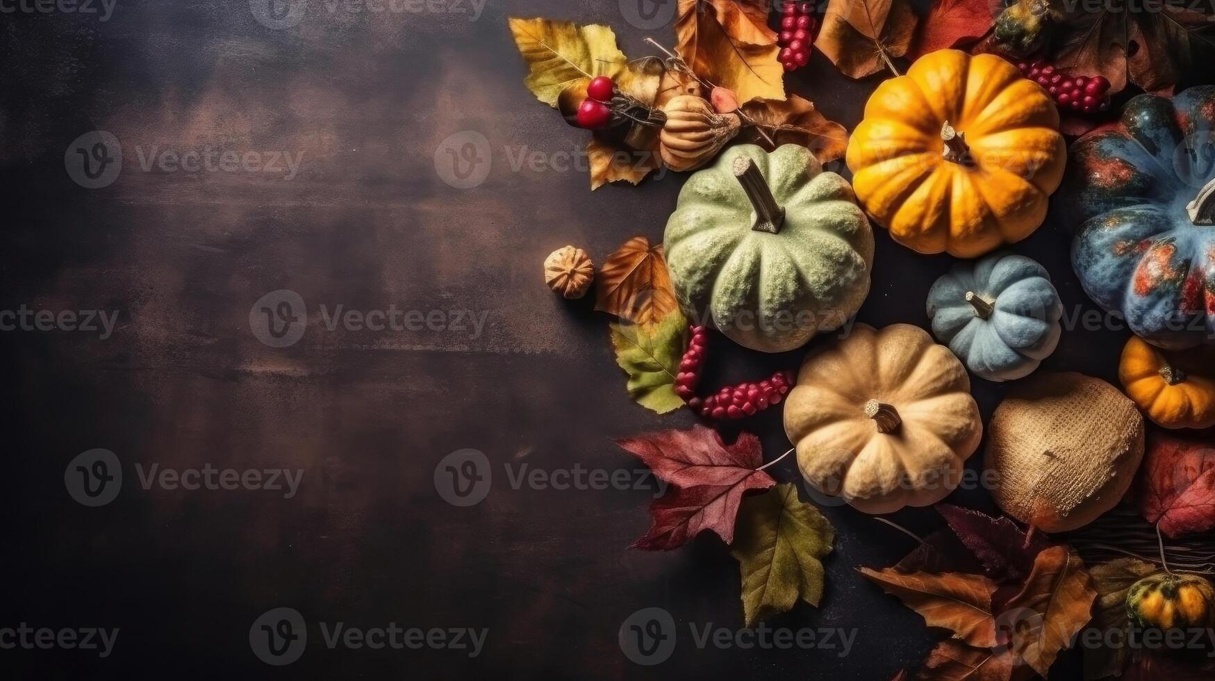 Background of Thanksgiving day banner design, photo
