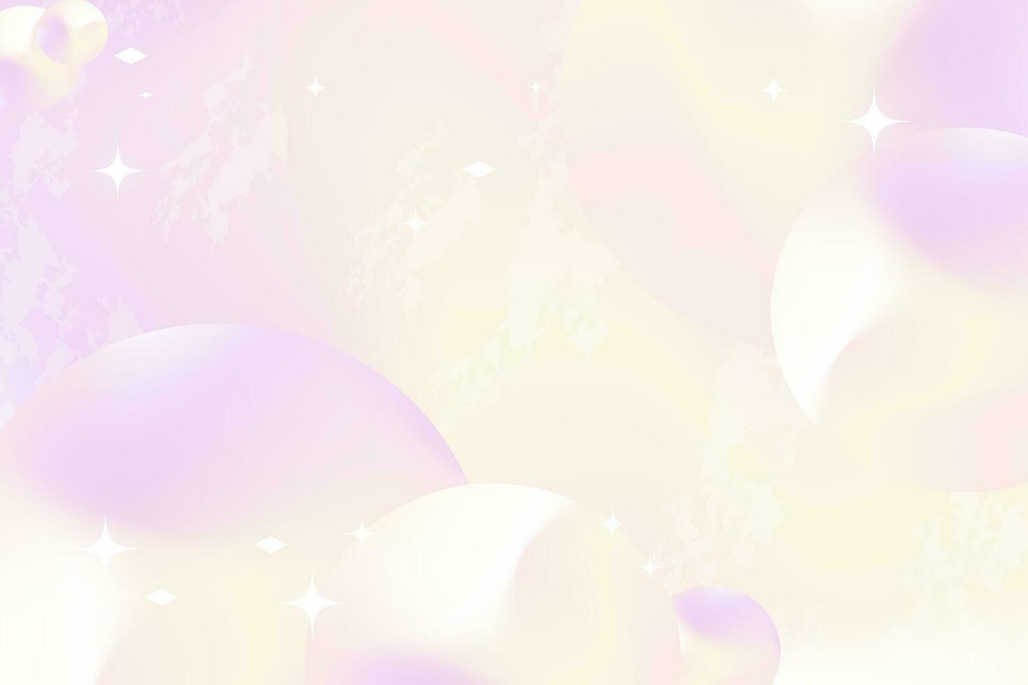 Abstract Aesthetic Pastel Background. Blue and Yellow Pastel landscape with twinkling stars. Perfect for backgrounds, posters, templates, web design, webpages, banners. Vector Illustration. EPS 10.