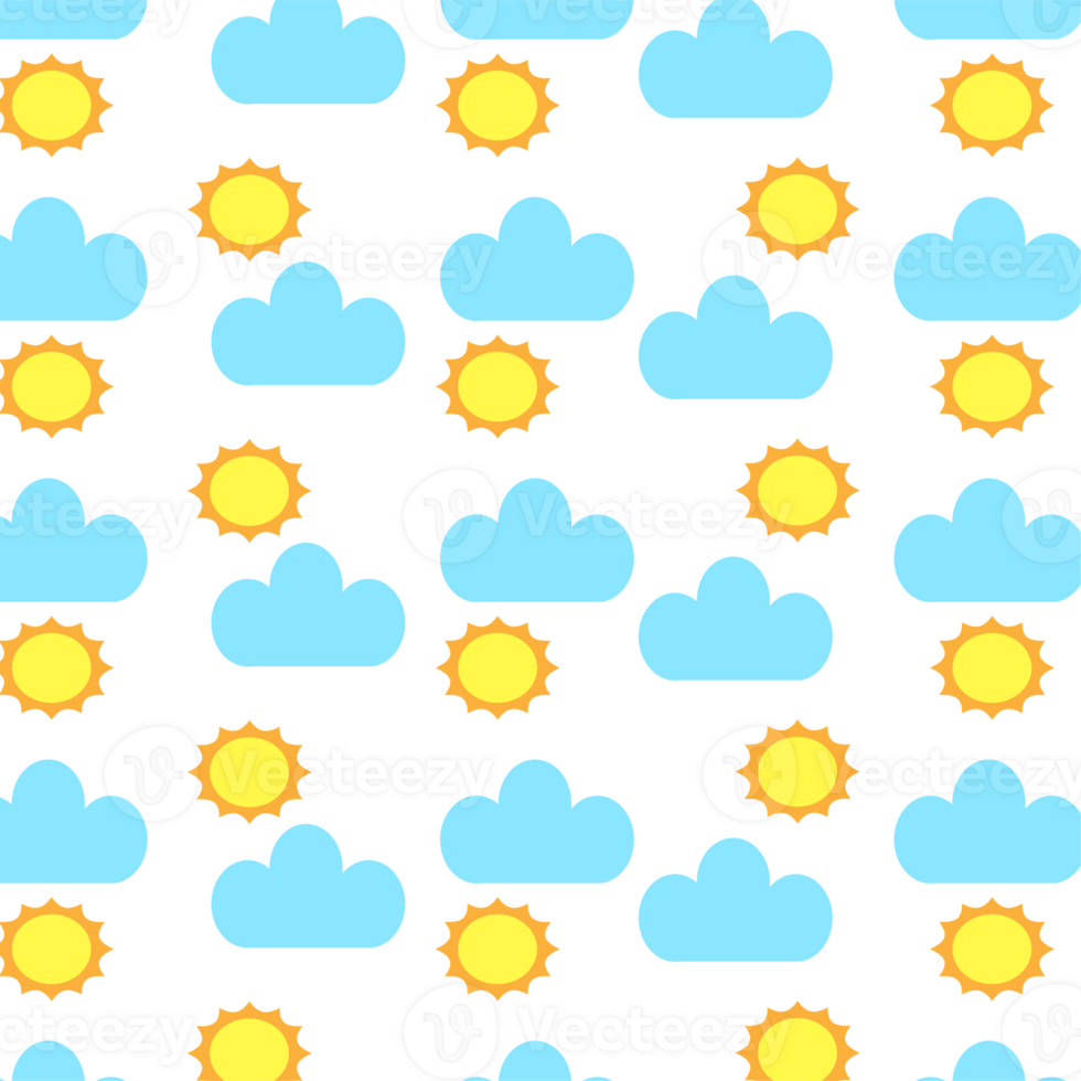 Sun Weather icon pattern  design elements illustration png