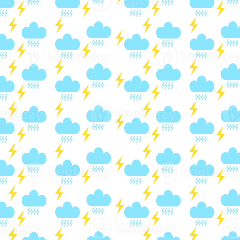 Rain Storm Weather icon pattern  design elements illustration png