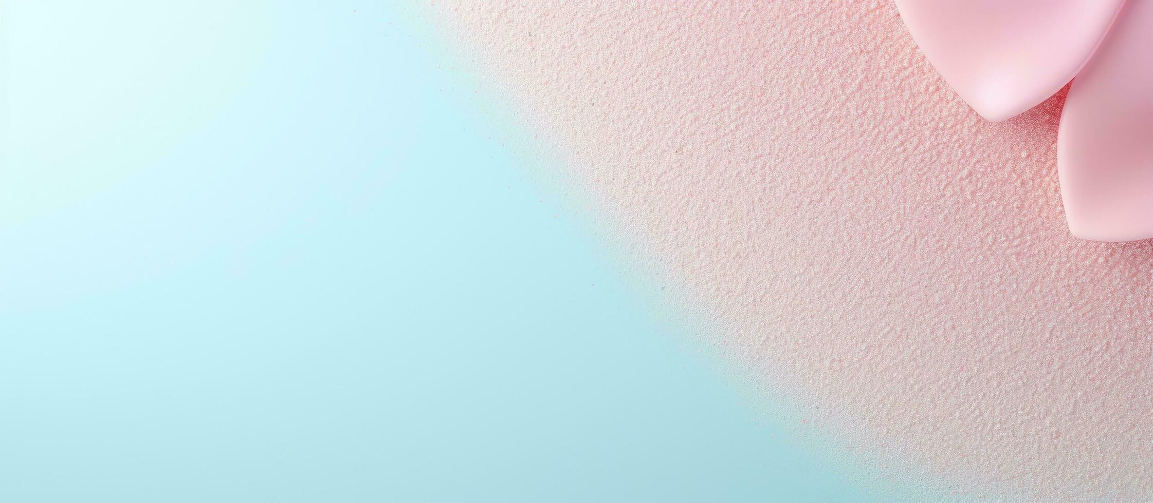 Photo of a vibrant pink bow against a colorful background with copy space
