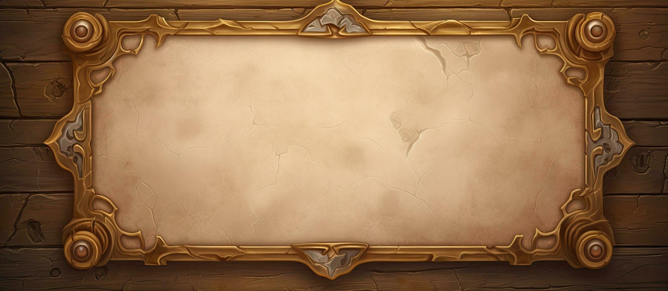 Photo of a picture frame hanging on a rustic brick wall, with empty space for your personal touch with copy space