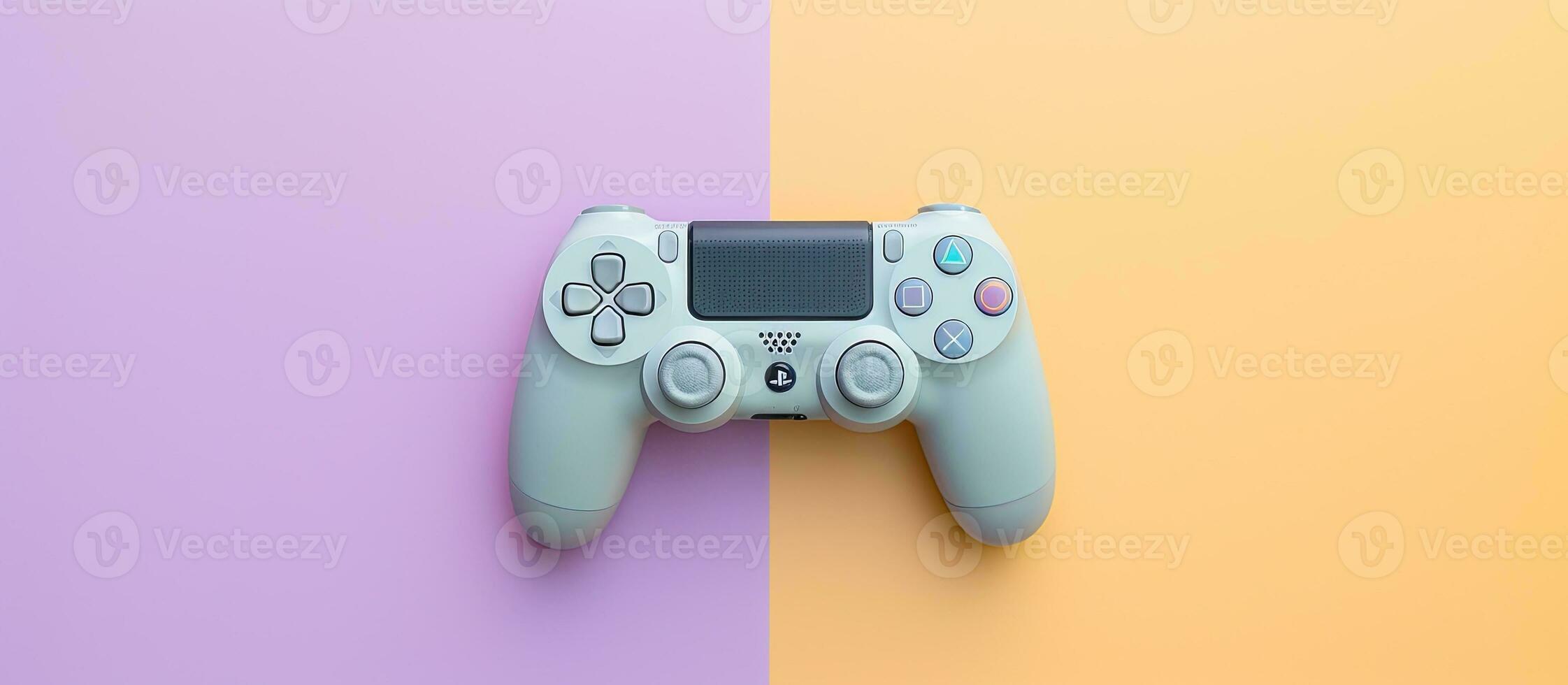 Photo of a video game controller up close with copy space with copy space