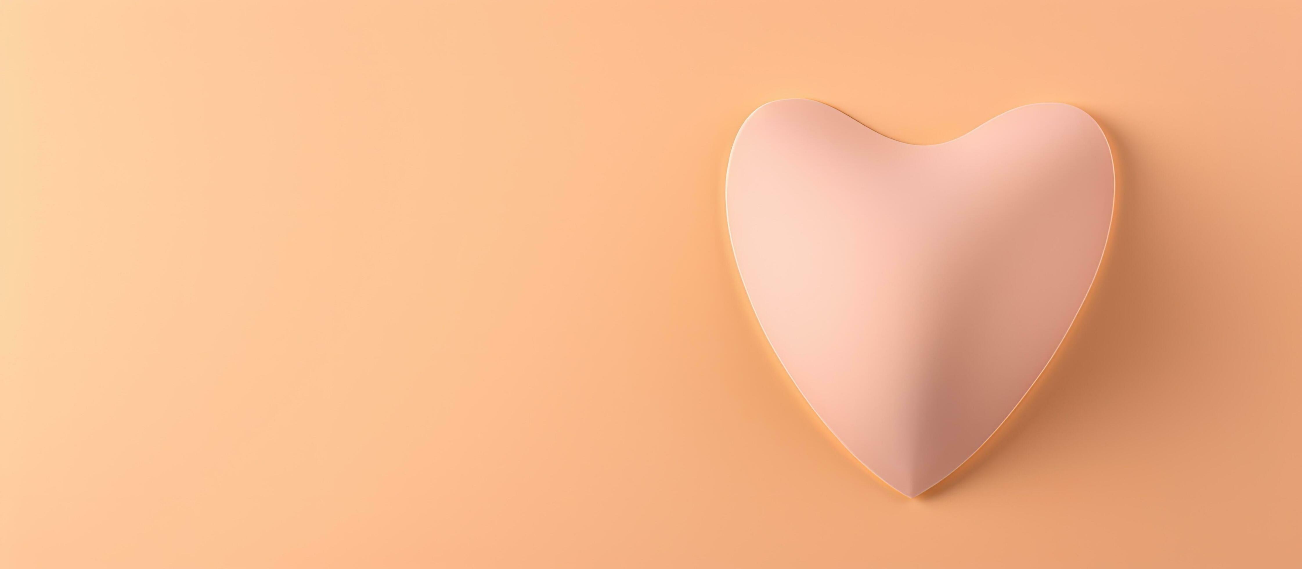 A pink heart shaped object on a pink background photo – Heart
