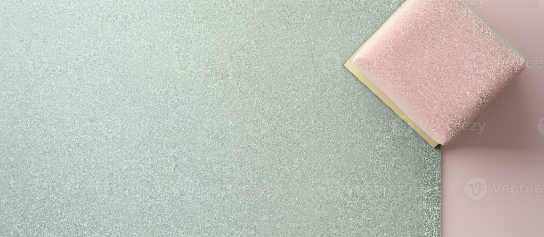 Photo of a colorful wall with a minimalist square object in the center with copy space