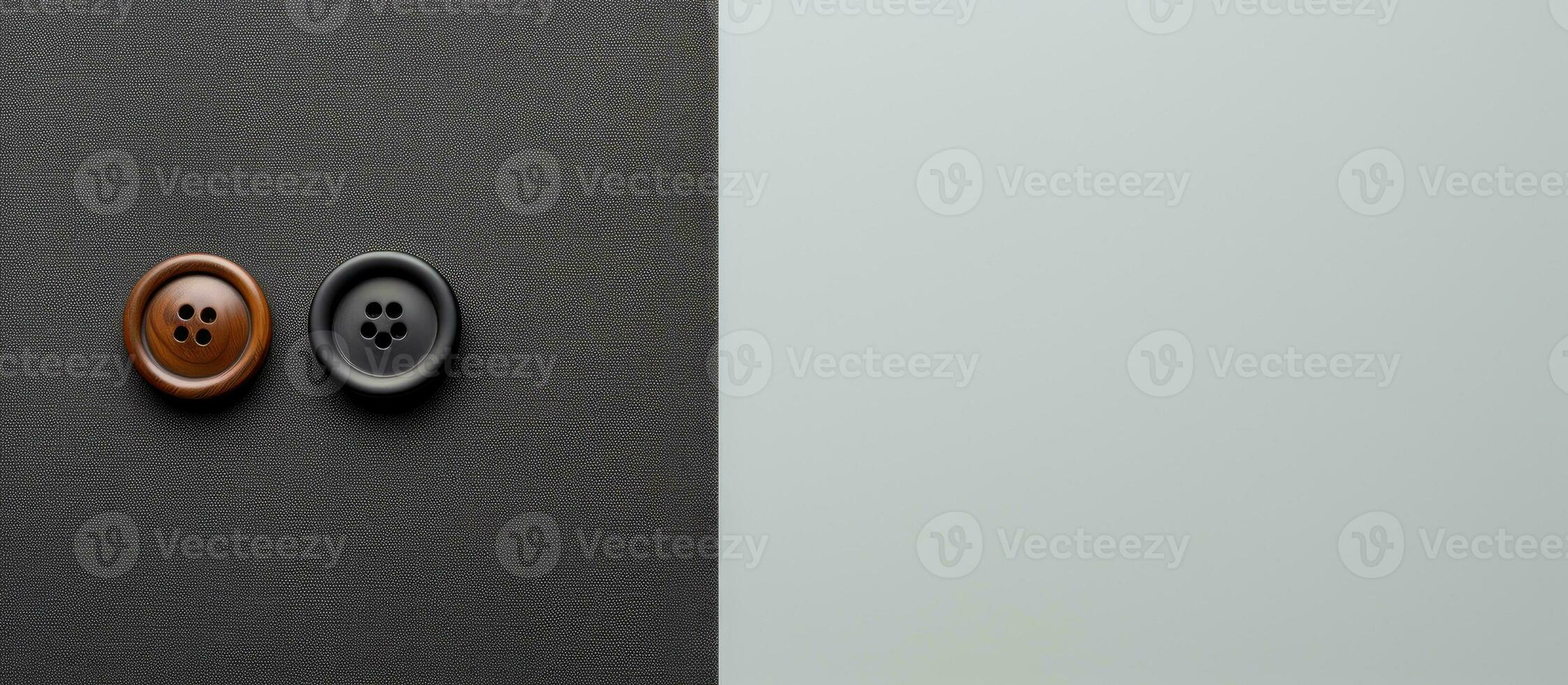 Photo of a table with buttons on it, offering plenty of space for creative copy with copy space