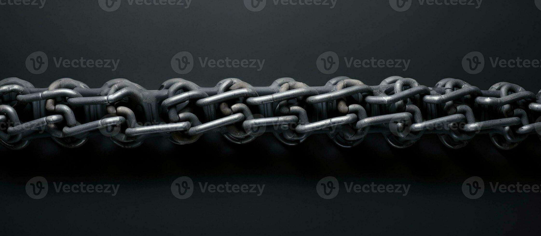 Photo of a close up shot of a chain on a black background with copy space