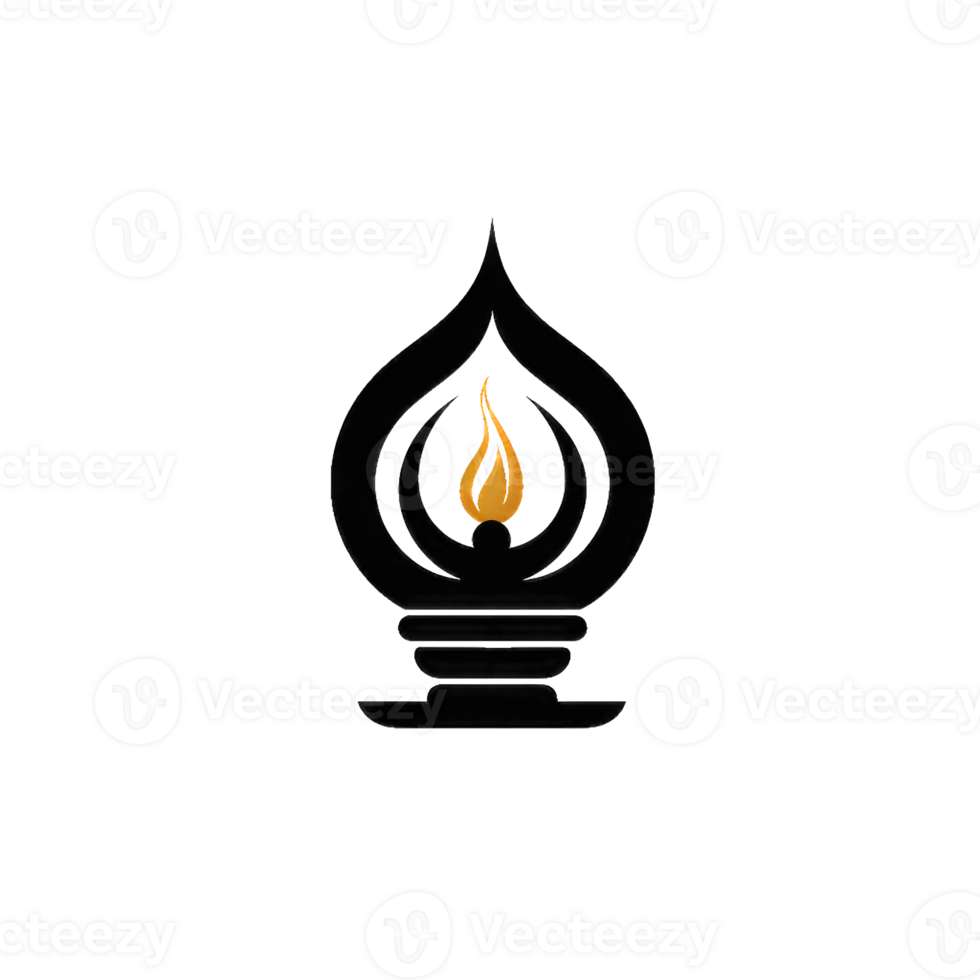 Lantern logo design with minimalist style png