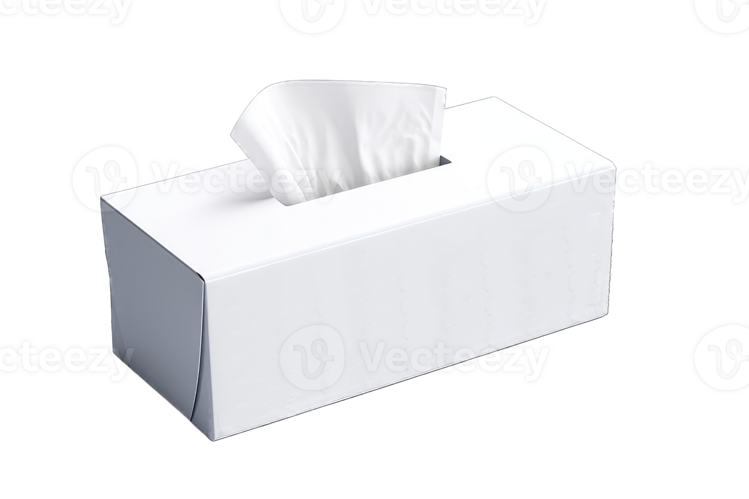 White tissue box, isolated on transparent background png