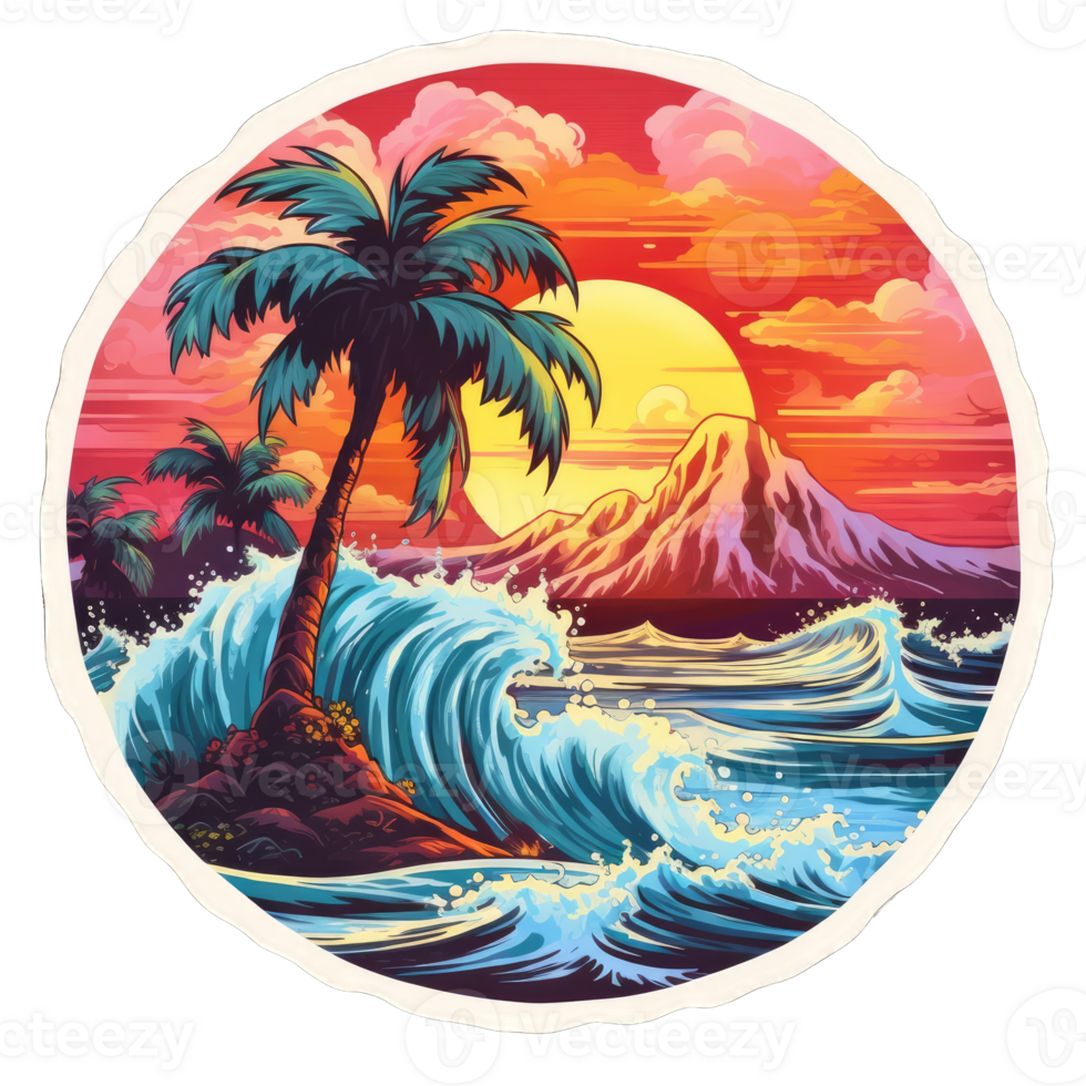 Summer T-Shirt And Beach Paradise T-Shirt Design png