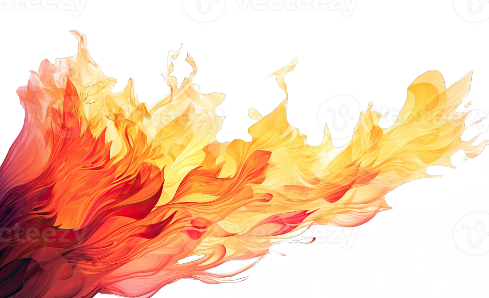 Translucent fire flames and sparks on transparent background. For used on dark illustrations. Transparency only in vector format png