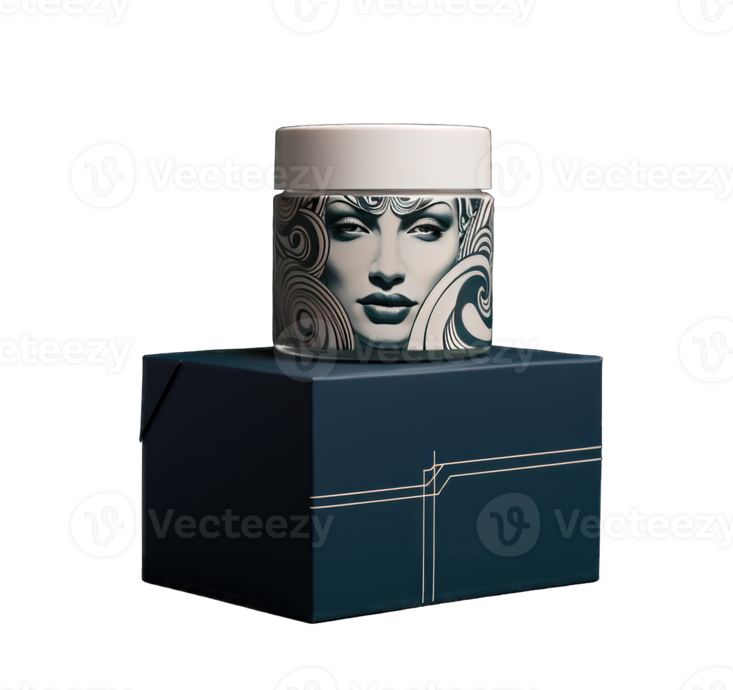 Blank cosmetic packaging mockup bottle. Vector illustration, Isolated, Generative AI png