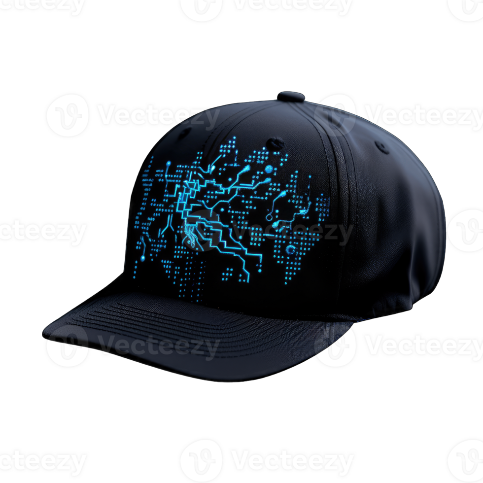 Cap mockup. Isolated on transparent background, realistic cap hat templates. angle view of adult caps mockup, generative ai png