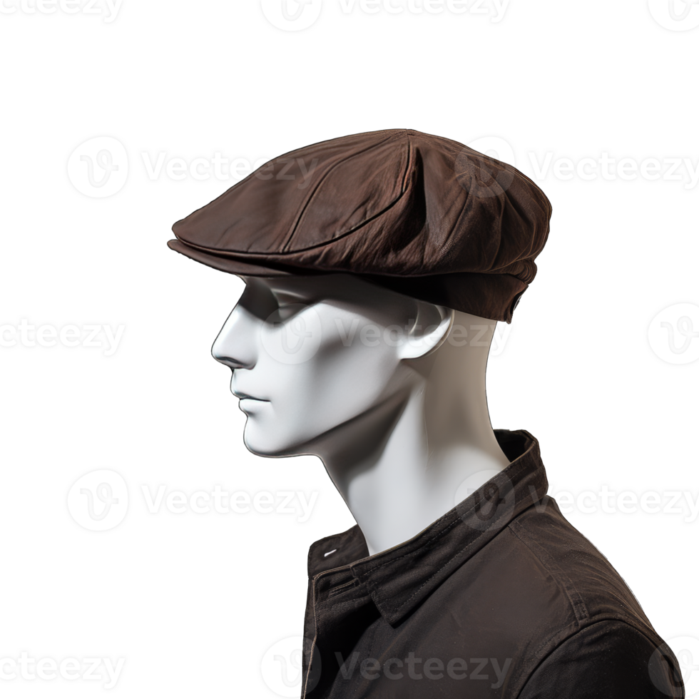 Newsboy cap mockup illustration,isolated on transparent background, Generative AI png