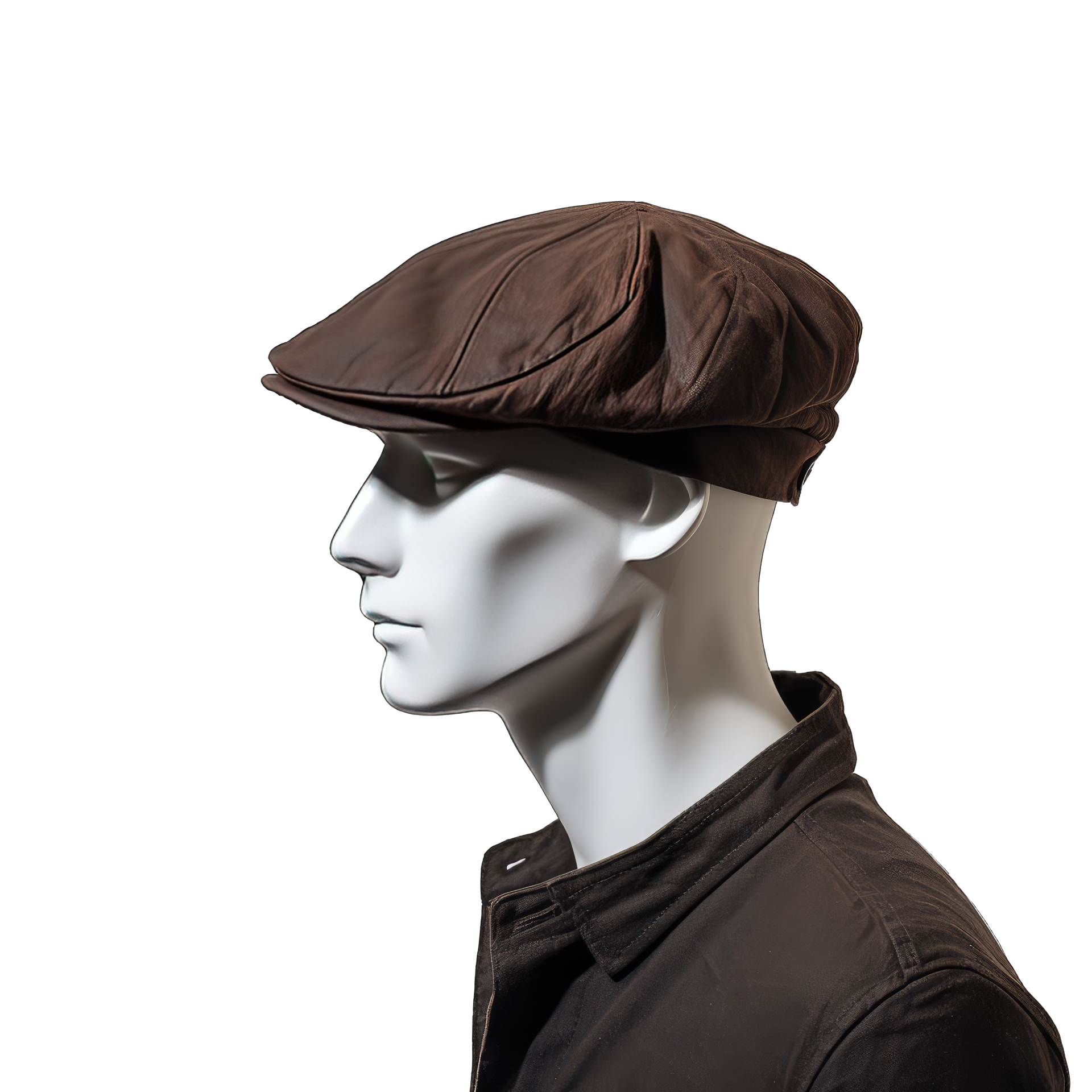 Newsboy cap mockup illustration,isolated on transparent background