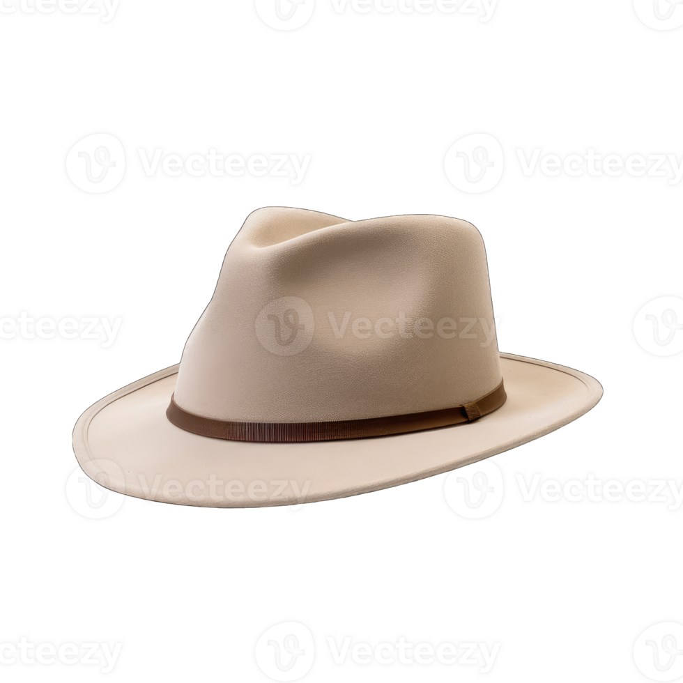 Blank bucket hat mockup, no gravity, 3d rendering, isolated on transparent background, Generative AI png