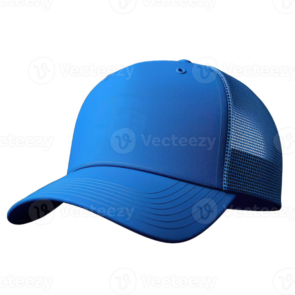 Cap mockup. Isolated on transparent background, realistic cap hat templates. angle view of adult caps mockup, generative ai png