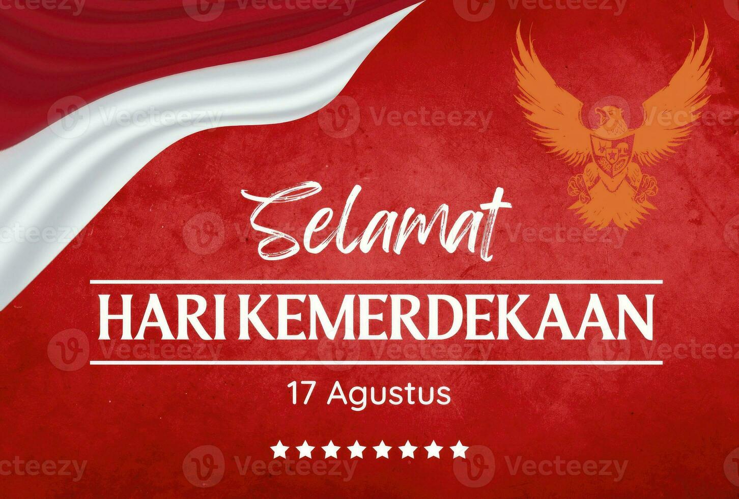 Design for banner, greeting card, of Indonesia independence day, Generative AI photo