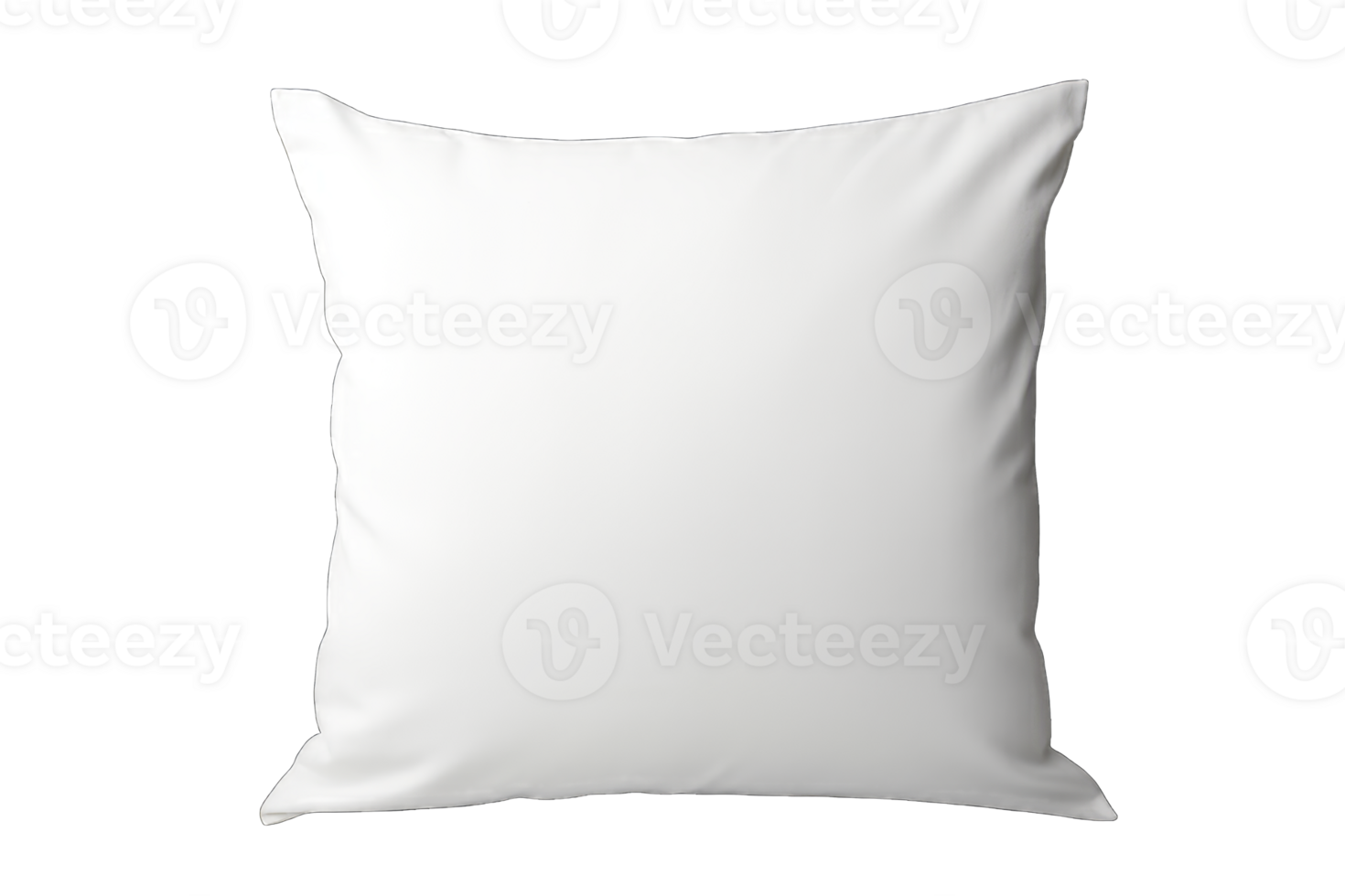 Blank white pillow case design mockup, isolated on transparent background, generative AI png