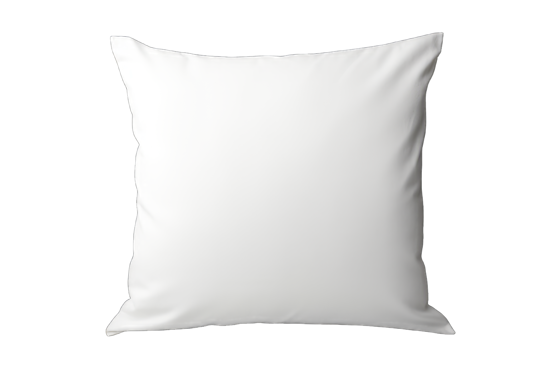 Blank white pillow case design mockup, isolated on transparent