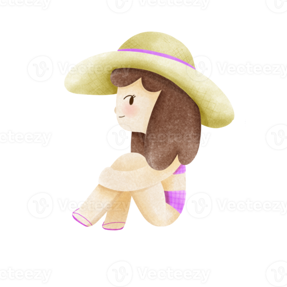 little girl by the sea png