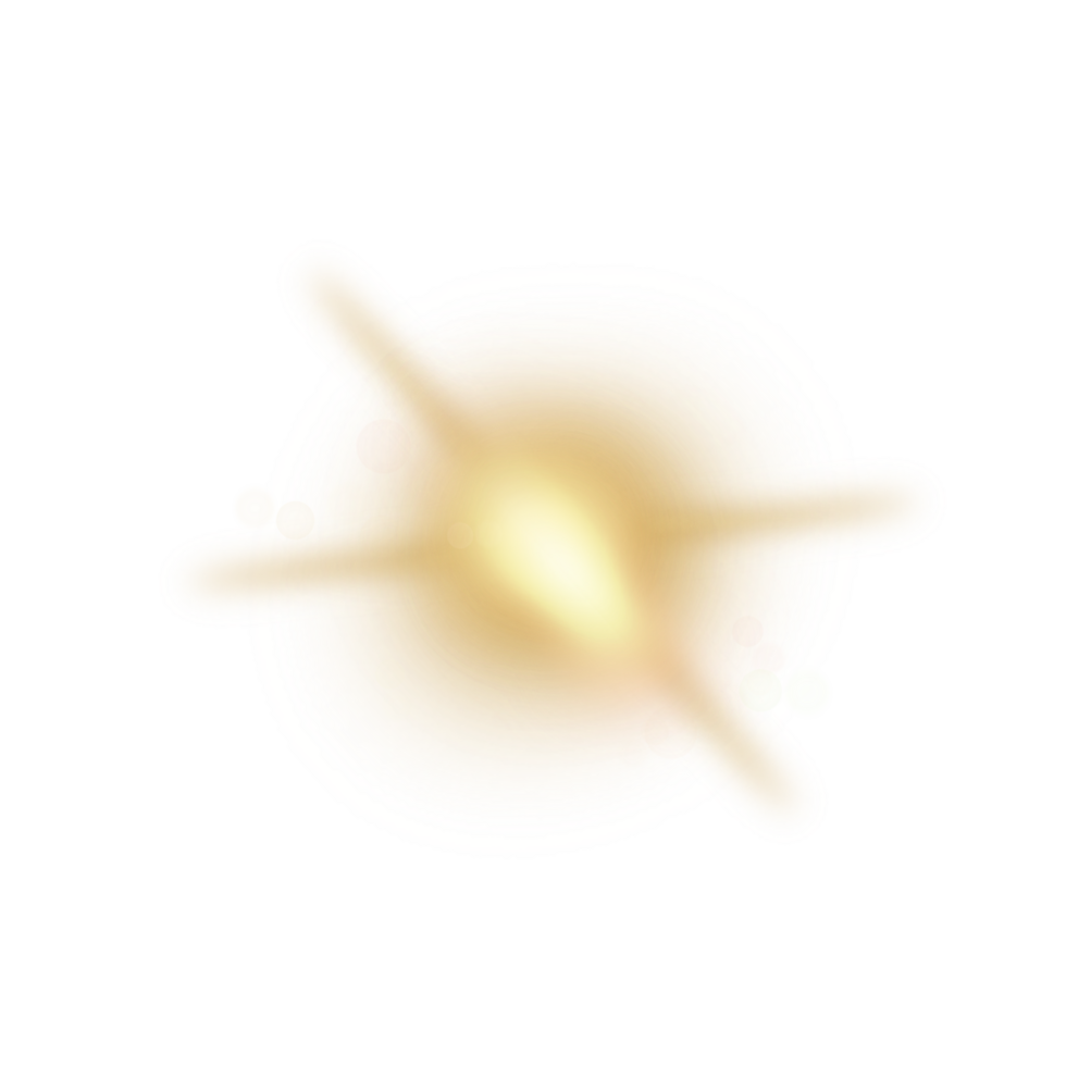 Golden light effect png