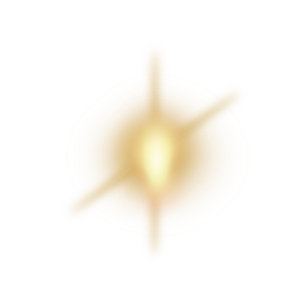 Golden light effect png