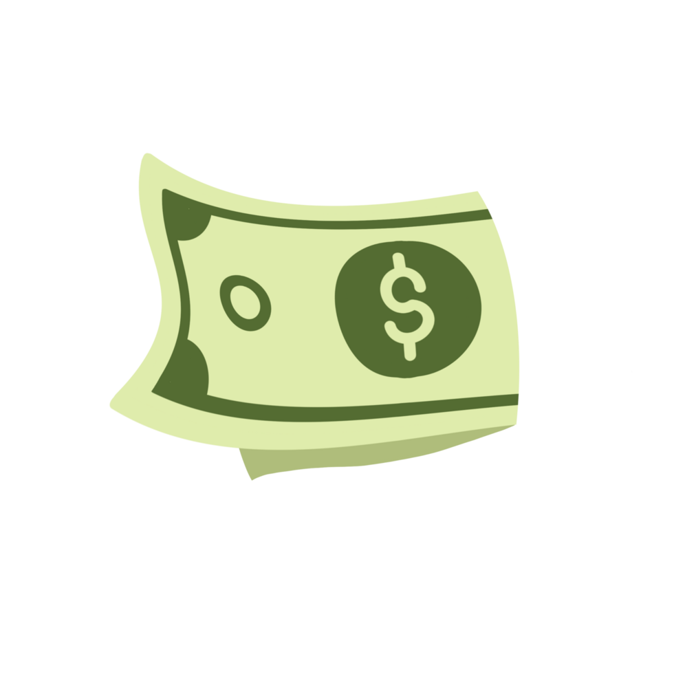 Folded money Illustration png