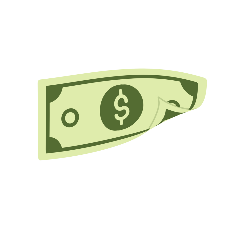 Folded money Illustration png
