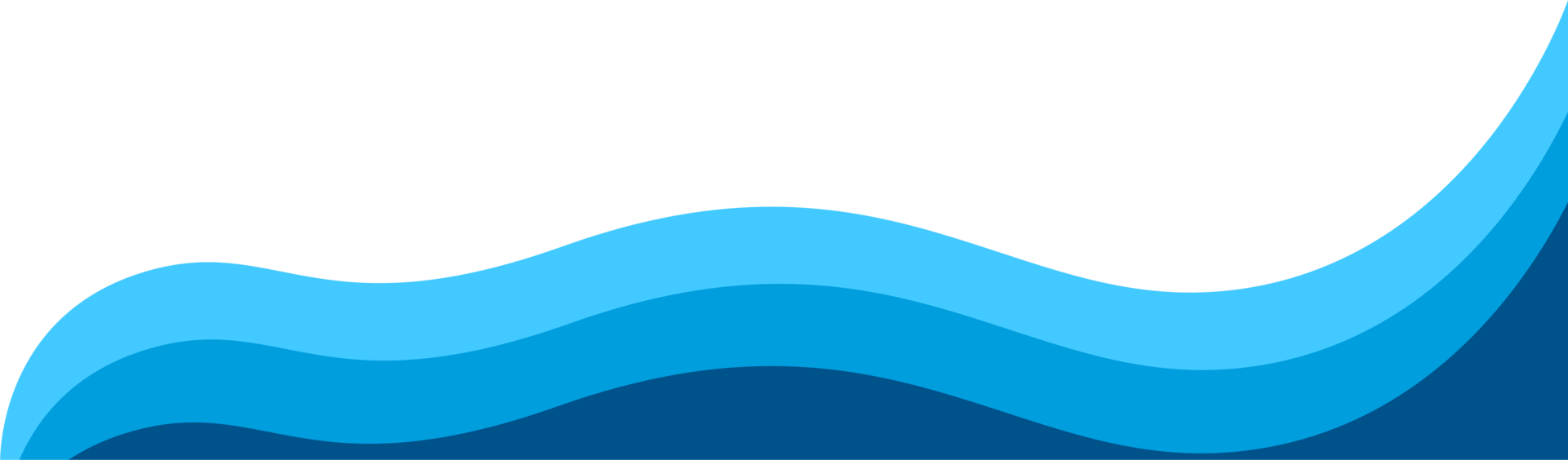 Blue wave footer png