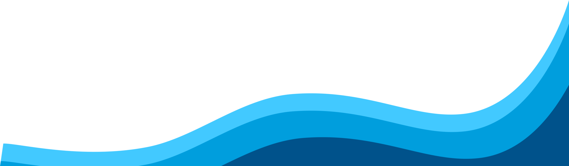 Blue wave footer png