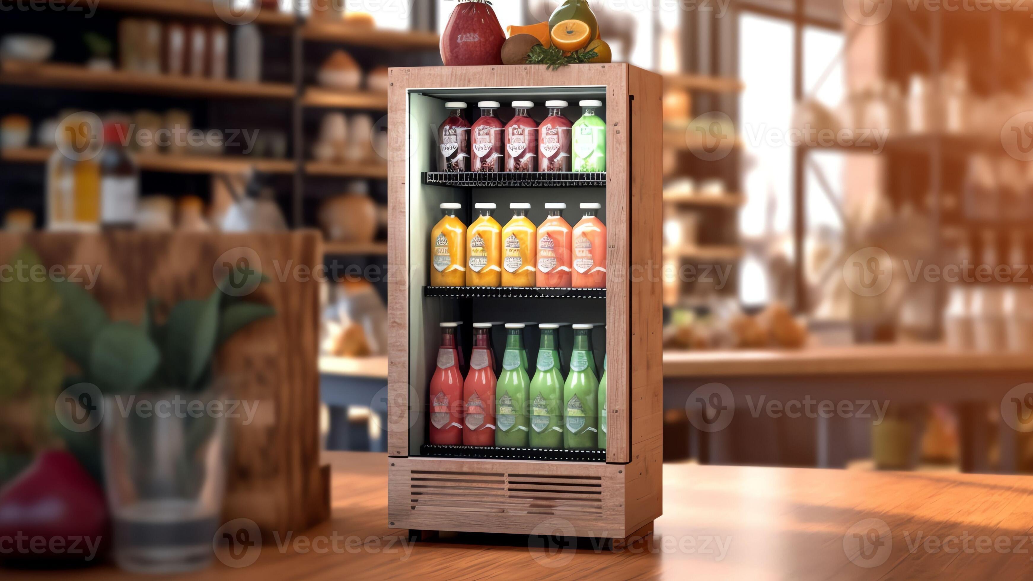 AI Generative Traditional old fruit juice squeezing machine on counter